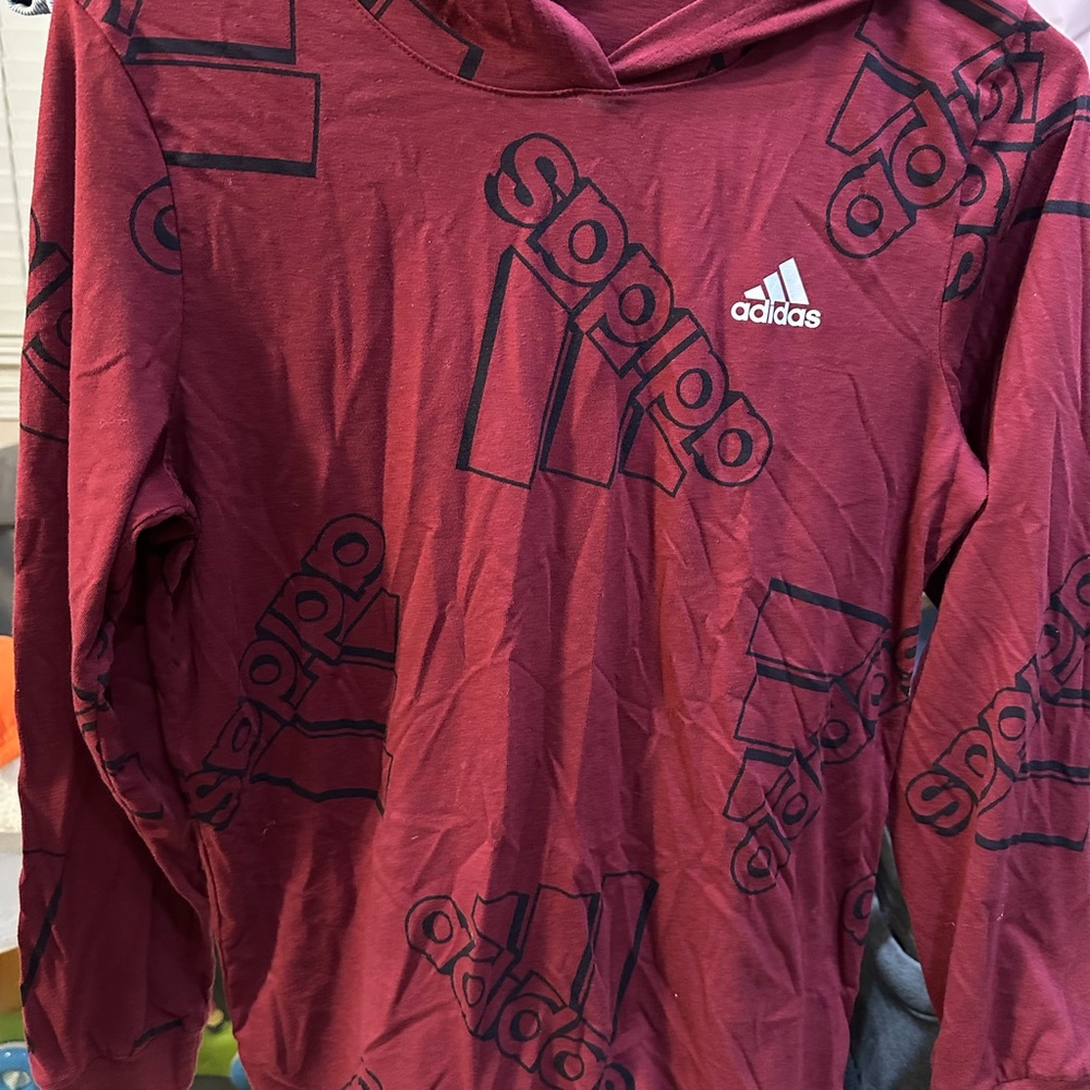 Adidas Burgundy Regular Fit Hoodie